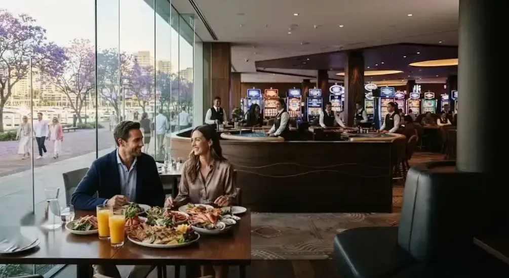 Dinner before a poker tournament